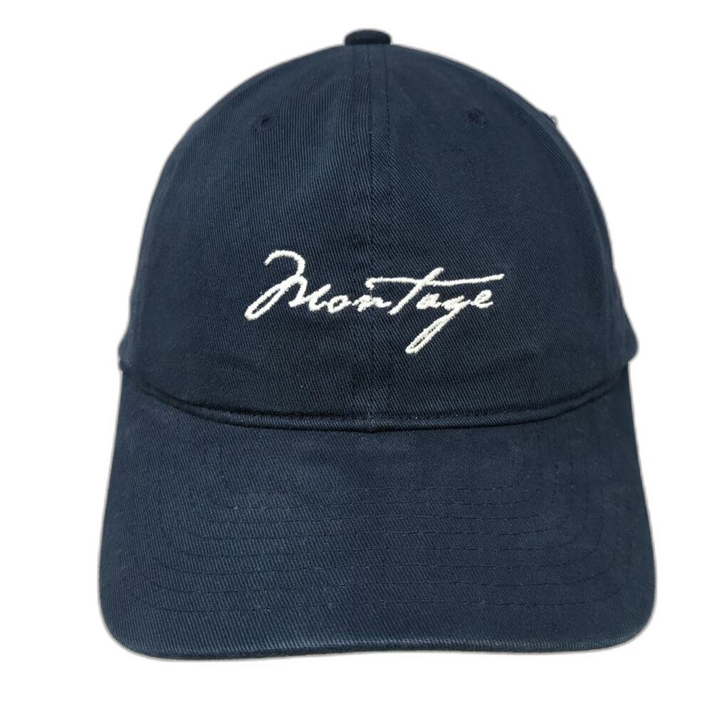 Montage Baseball Cap Blue One Size Laguna Beach Cotton Embroidery Script Hat